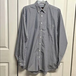 Copper Canyon Blue White Stripe Long Sleeve Mens Dress Short XLT